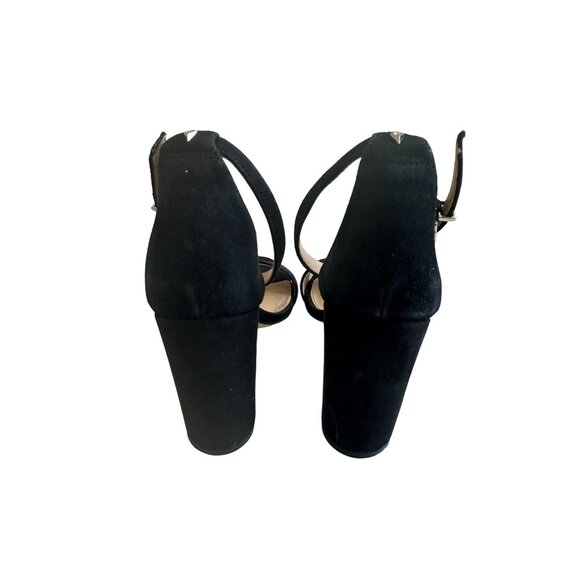 SAM EDELMAN Black Suede Ankle Strap Heels Size 7.5 - Picture 7 of 9